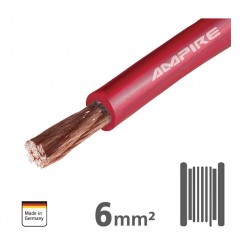 Bobina 50 metros Cable 12v 6mm Ampire XSK06-RED