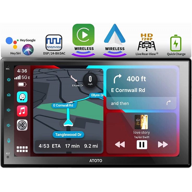 OEM 10.1 pulgadas Android para radio de coche universal con sistema de  navegación GPS con pantalla táctil Bluetooth HD compatible con Carplay DAB +