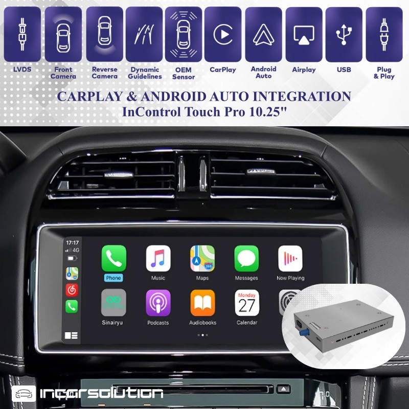 CarPlay Android Auto Camara Jaguar XE XF XJ F-PaceIn - InControl Touch Pro 10.25"