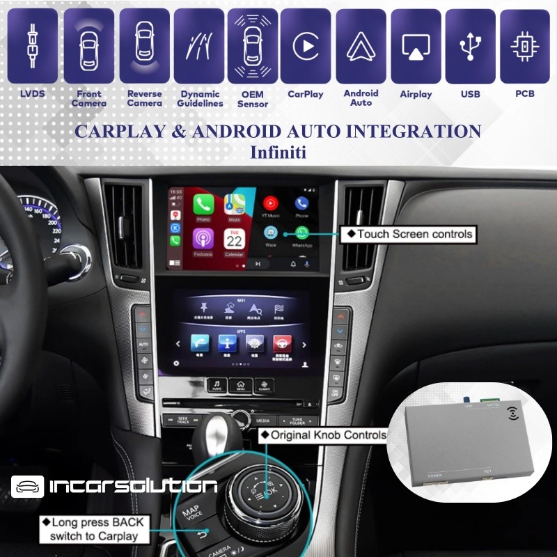 Wireless CarPlay Android Auto Infiniti Q50 QX50 Q60 QX60