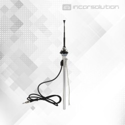 Telescopic Passive Radio FM DIN Antenna Ø38mm Black