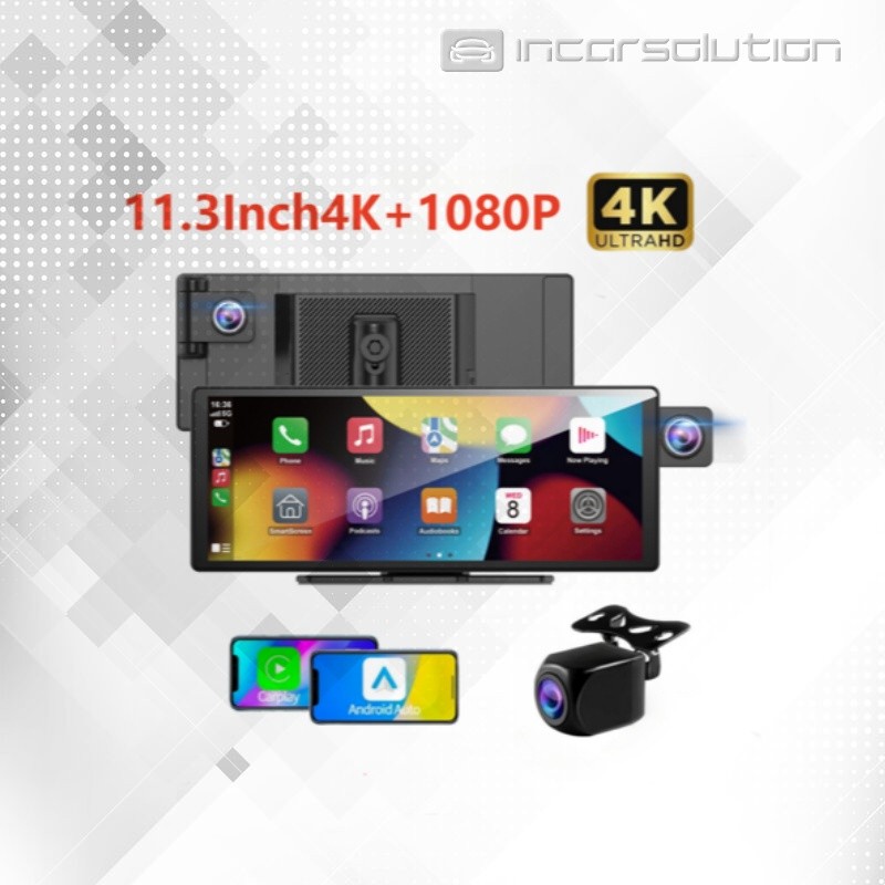 Monitor Tablier 11.3" 4K AHD CarPlay Android Auto