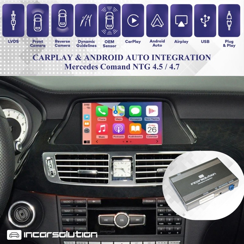 Wireless CarPlay Android Auto Mercedes NTG4.5 NTG4.7