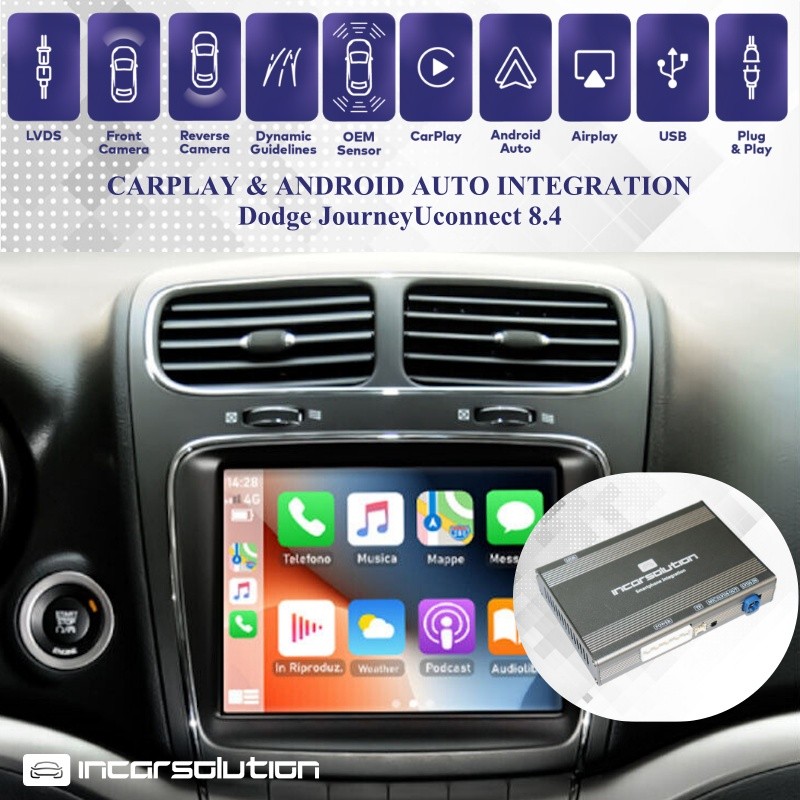 Wireless CarPlay Android Auto Dodge Journey Uconnect 8.4