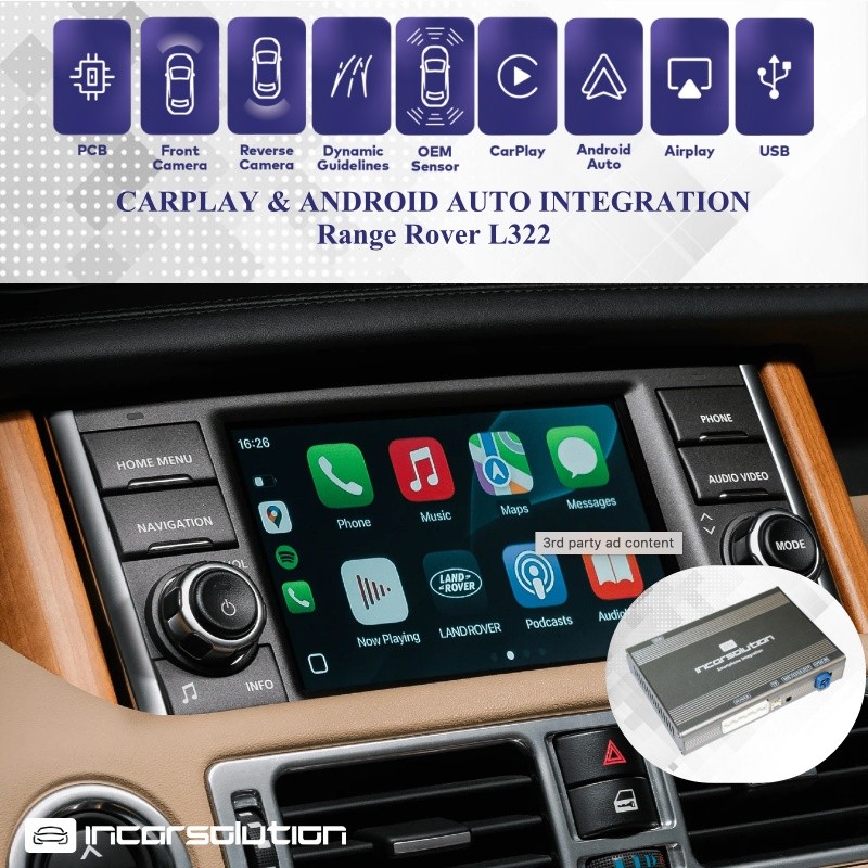 Wireless CarPlay Android Auto Land Rover Denso 2010-2012