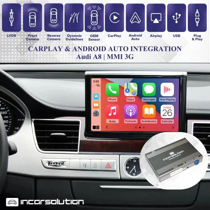 Wireless CarPlay Android Auto Audi A8 - MMI 3G