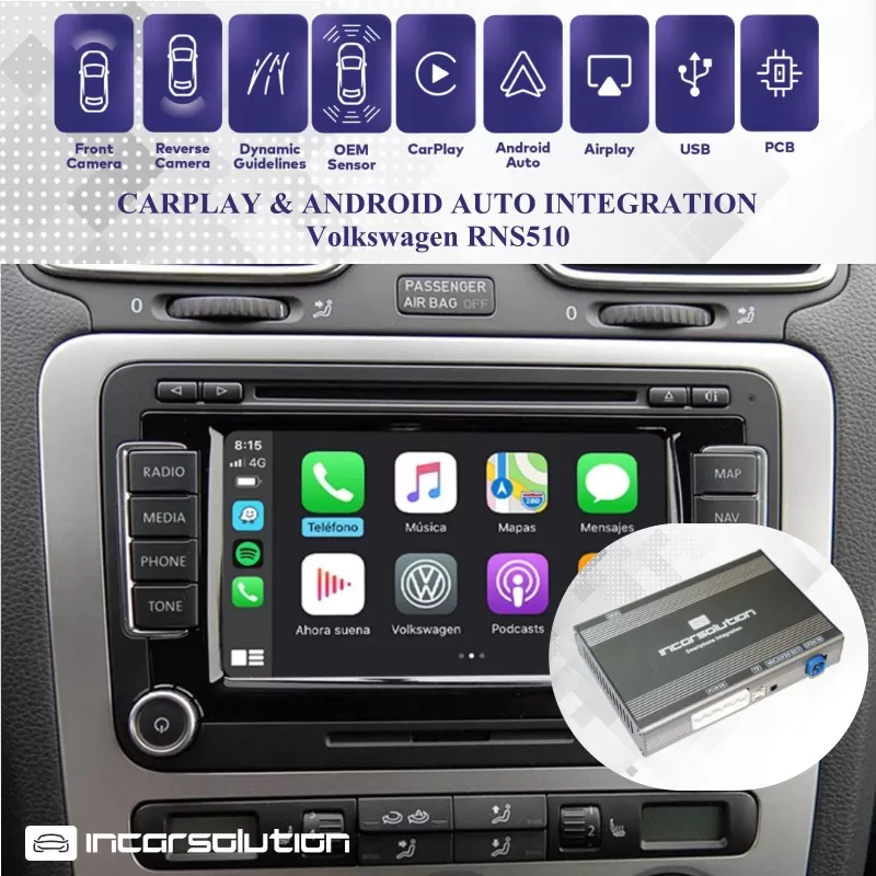 Wireless CarPlay Android Auto Seat Skoda VW RNS510