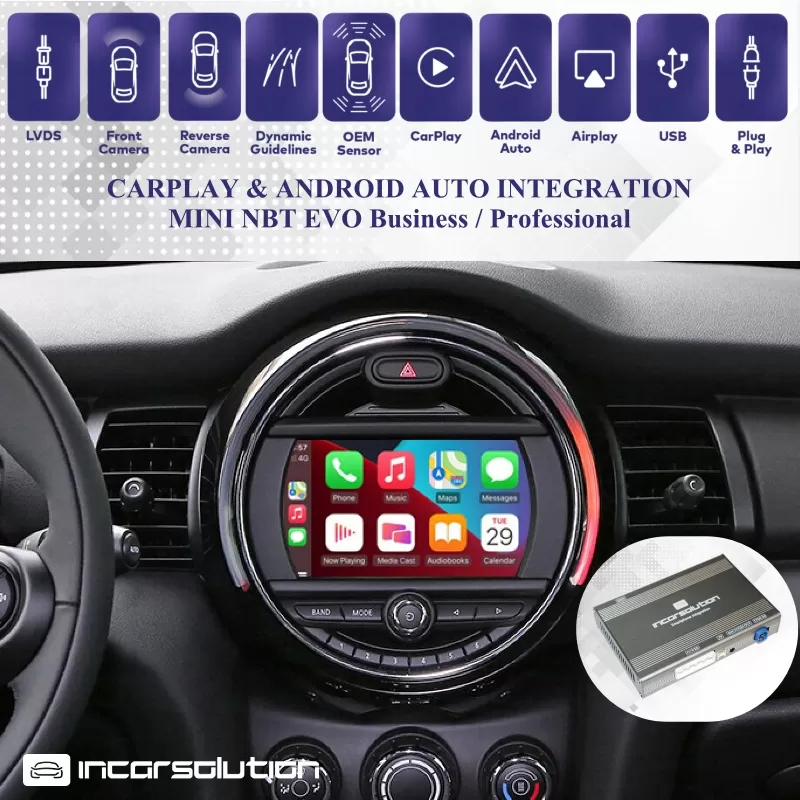 Wireless CarPlay Android Auto MINI NBT EVO F54 F55 F56 F57 F60