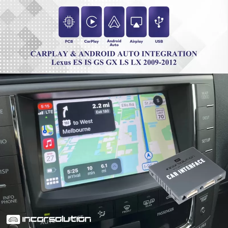 Wireless CarPlay Android Auto Lexus 2009-2012 ES IS GS GX LS LX