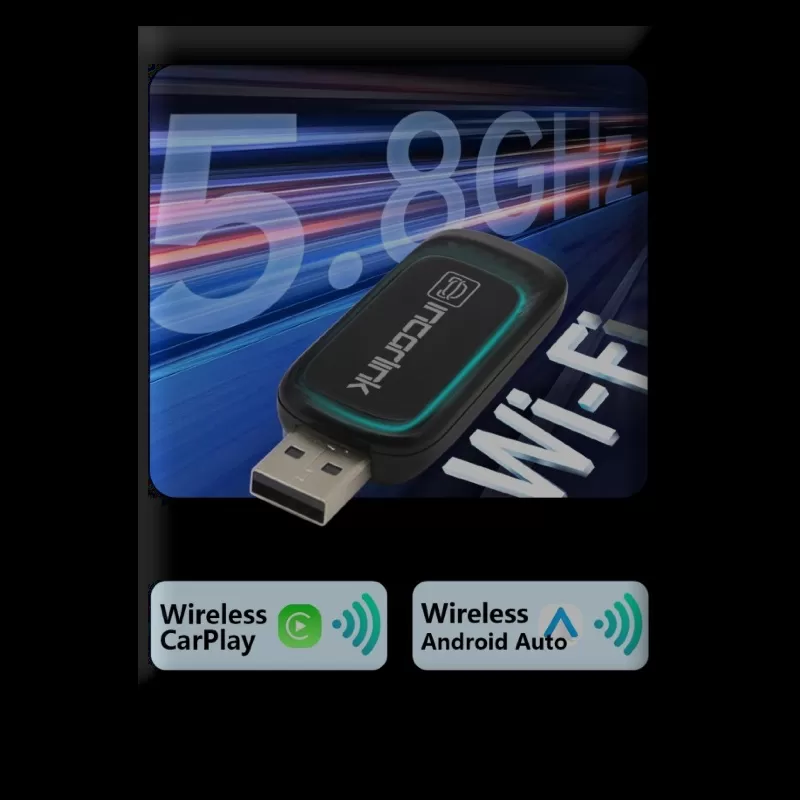 Adaptador CarPlay & Android Auto Wireless Inalámbrico