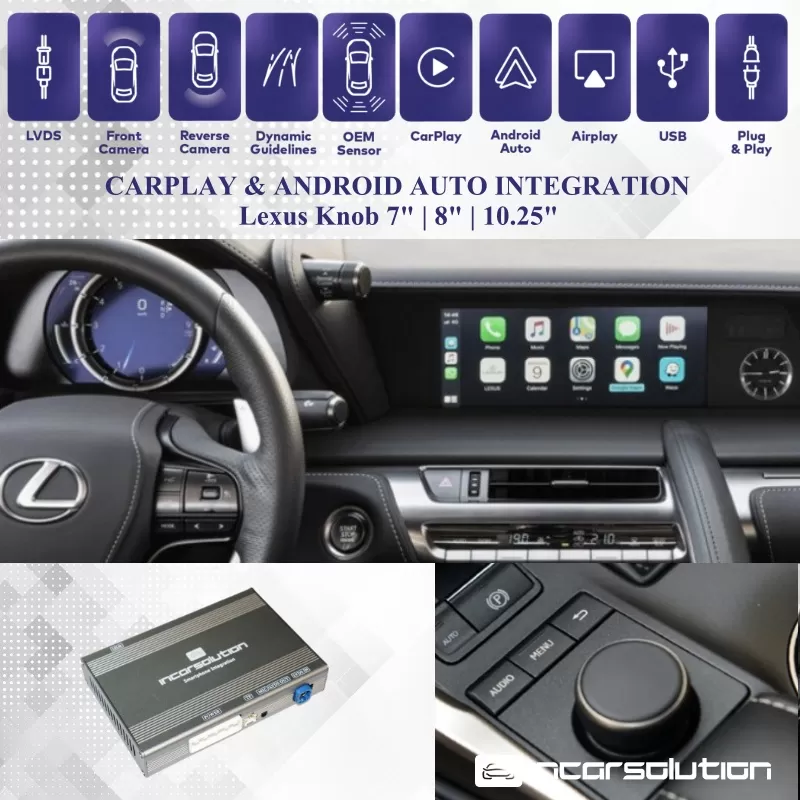 Wireless CarPlay Android Auto Lexus Round Knob