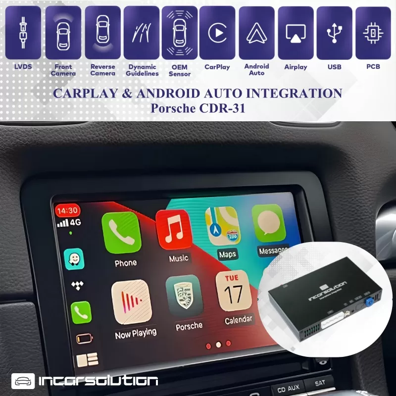 Wireless CarPlay Android Auto Porsche CDR31