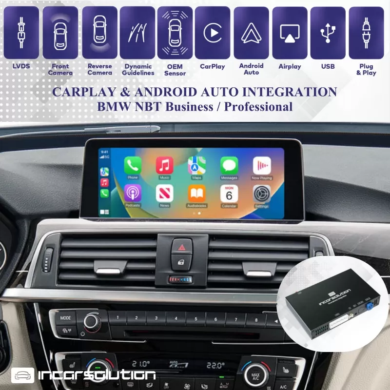 Wireless CarPlay Android Auto BMW NBT 6.5" 8.8" 10.25"