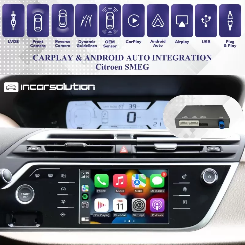Wireless CarPlay Android Auto Citroen SMEG